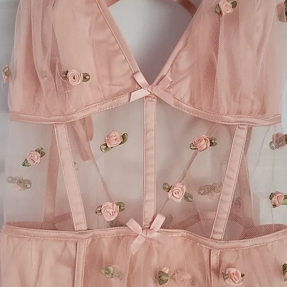 For Love & Lemons sheer Maxi Rose dress - Picture 13 of 13